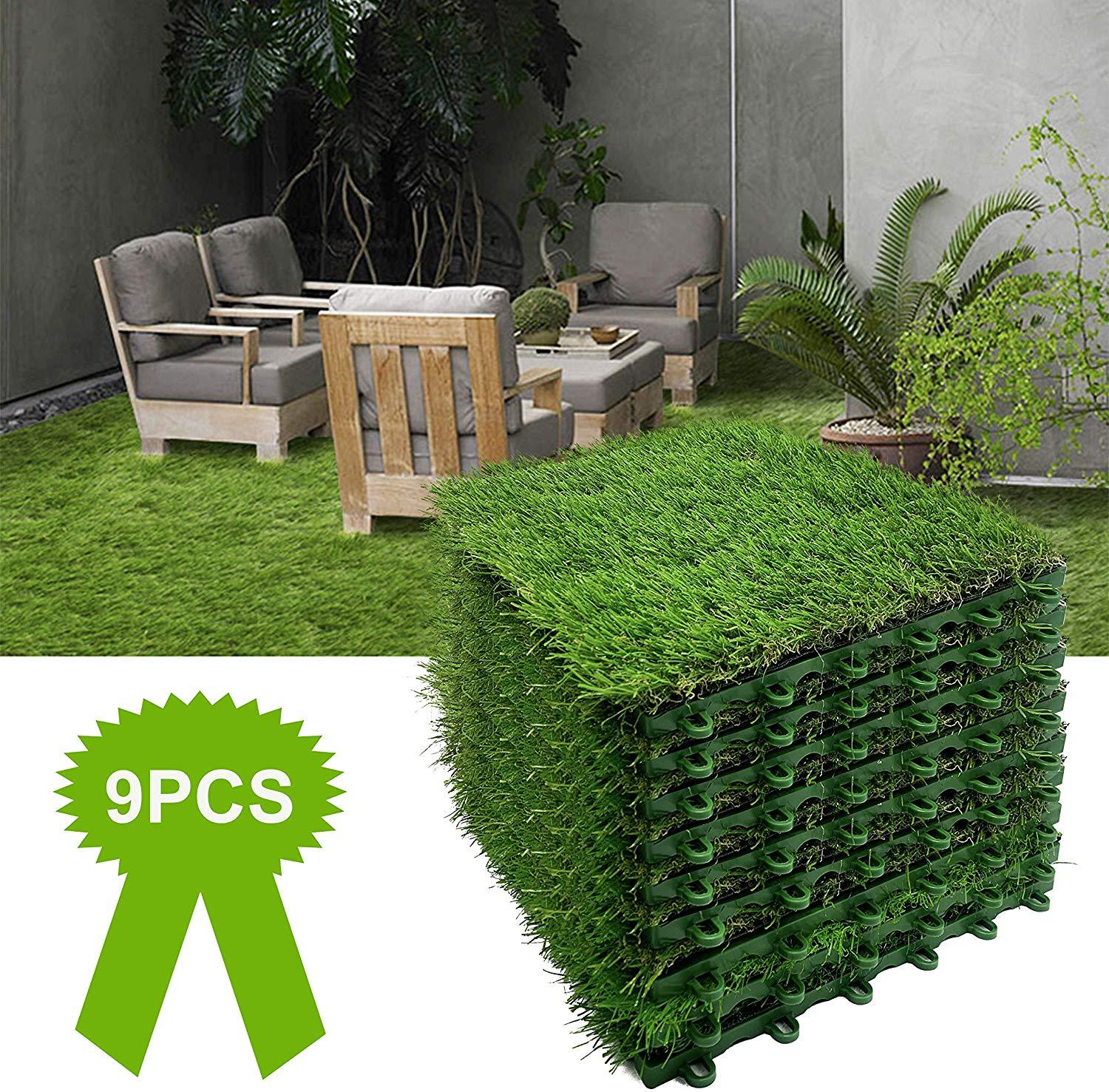 US$ 52.74 - Reliancer 9PCS Artificial Grass Turf ...