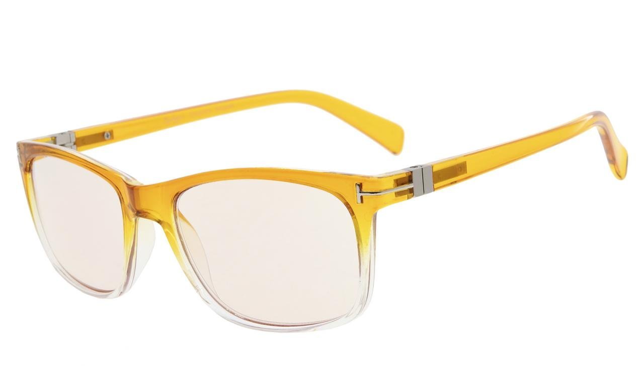 Eyekepper Computer Reading Glasses Uv Yellow Tinted Lenses Classic Frame Readers Yellow Cg150 