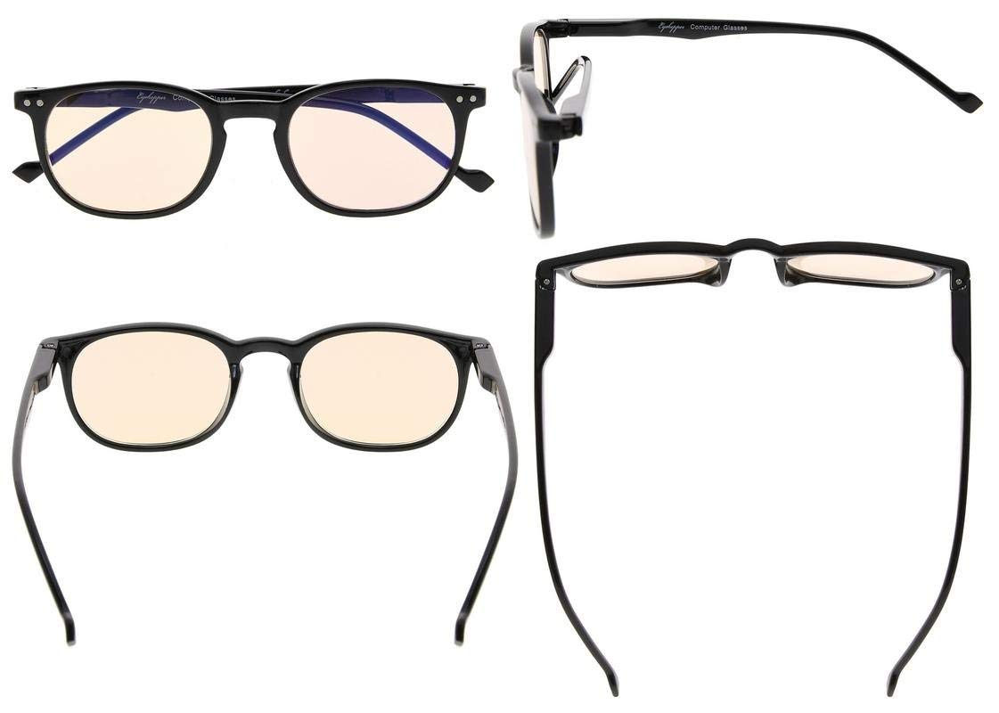 computer glasses anti glare anti reflective coating black frame