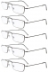5-pack Cheap Metal Reading Glasses Small Readers R15004-5pc