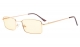 Computer Reading Glasses UV Protection Amber Tinted Lenses with Memory Titanium CG1709