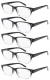 5-pack Spring Hinges Vintage Reading Glasses Sun Readers R019-5pcs