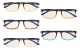 Computer Reading Glasses UV Protection Anti Glare Gradient Frame 5-Pack CG152-5pcs-Mix