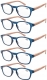 Reading Glasses 5-pack Bamboo Pattern Temples with Quality Spring Hinges Readers R034-5pcs