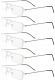 5 Pack Small Reading Glasses Readers R15004