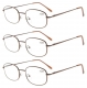 3 Pairs Metal Frame Spring Hinged Arms Reading Glasses R3232-3pcs