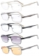 5-pack Rectangle Metal Frame Spring Hinges Reading Glasses Include Computer Readers R15016-Mix