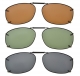 3-pack Clip-on Polarized Sunglasses 2 1/8 x1 7/16 inch (54×37MM) C67-3pcs-Mix