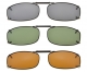 3-pack Clip-on Polarized Sunglasses 1 7/8×1 1/16 inch (48x27MM) C77-3pcs-Mix