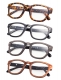 Reading Glasses 4-Pack Classic Design Frame with Quality Spring Hinges R089-Mix-4pcs
