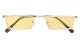 Blue Blocking Half-Rim Computer Reading Glasses Amber Tinted Lens HPCG1613