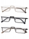 Reading Glasses 3 Pairs Mix Half-Rim with Quality Spring Hinges Readers R1613-3pcs-Mix