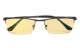 Computer Reading Glasses Blue Blocking Half-Rim Amber Tinted Lens HPCG1614