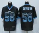 NEW Nike Carolina Panthers 58 Davis sr Drift Fashion Black Elite Jerseys
