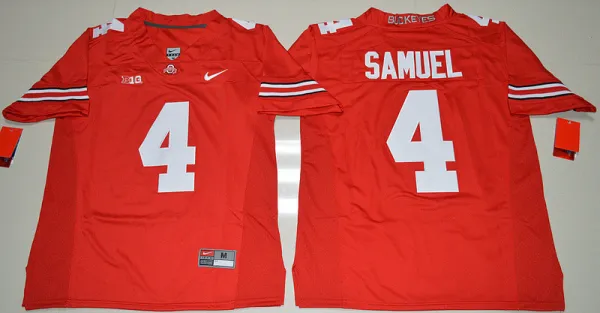 NCAA Ohio State Buckeyes #4 Curtis Samuel College Football Red Jersey