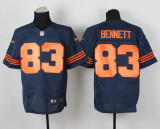 Nike Chicago Bears #83 Bennett Blue Jersey with Orange Number