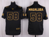 Mens Cincinnati Bengals #58 Maualuga Pro Line Black Gold Collection Jersey