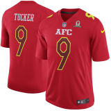 NFL Baltimore Ravens #9 Tucker AFC All Star Red Jersey