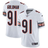 Mens Chicago Bears #91 Goldman Vapor Limited White Jersey