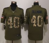 New Nike Arizona Cardinals 40 Tillman Green Salute To Service Limited Jersey