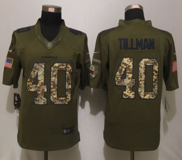 New Nike Arizona Cardinals 40 Tillman Green Salute To Service Limited Jersey