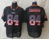 2014 New Nike Cleveland Browns 84 Cameron USA Flag Fashion Black Elite Jerseys