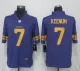 NEW Nike Dallas Vikings 7 Keenum Navy Purple Color Rush Limited Jersey