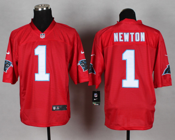 Nike Carolina Panthers #1 Newton Red QB Jerseys