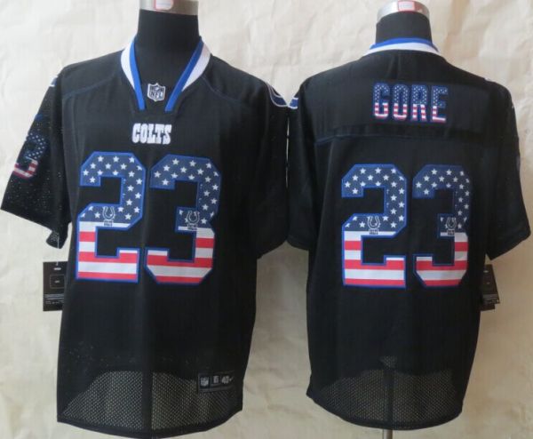 2014 New Nike Indianapolis Colts 23 Gore USA Flag Fashion Black Elite Jerseys