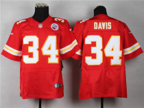 Nike Kansas City Chiefs #34 Davis Red Elite Jersey