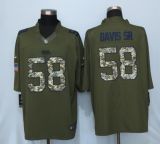 New Nike Carolina Panthers 58 Davis sr Green Salute To Service Limited Jersey