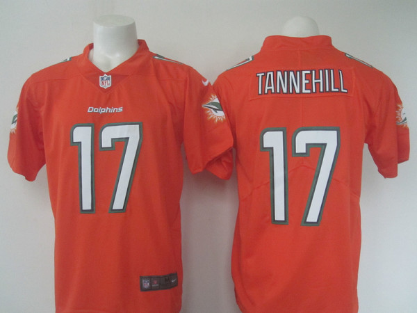 NFL Miami Dolphins #17 Tannehill Orange Rush Jersey