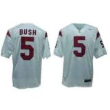 NCAA USC Trojans #5 Bush white color jersey