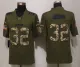 New Nike Cleveland Browns 32 Brown Green Salute To Service Limited Jersey