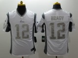 Nike New England Patriots #12 Brady Platinum Limited Jersey