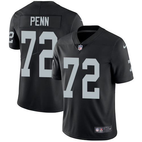 NFL Oakland Raiders #72 Penn Black Vapor Limited Jersey