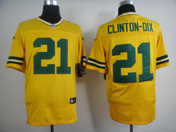 Nike Green Bay Packers #21 Clinton-Dix Yellow Elite Jersey