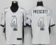 NEW Nike Dallas Chargers 4 Prescott Drift Fashion White Elite Jersey