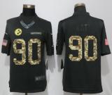 NEW Nike Pittsburgh Steelers 90 Watt Anthracite Salute To Service Limited Jersey
