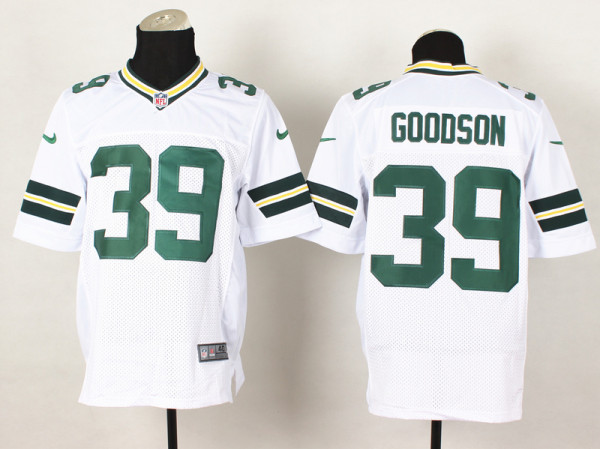 New Green Bay packers #39 Goodson White Elite Jersey