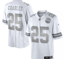 NFL Kansas City Chiefs #25 Charles Platinum Jersey