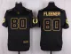 Mens Indianapolis Colts #80 Fleener Pro Line Black Gold Collection Jersey
