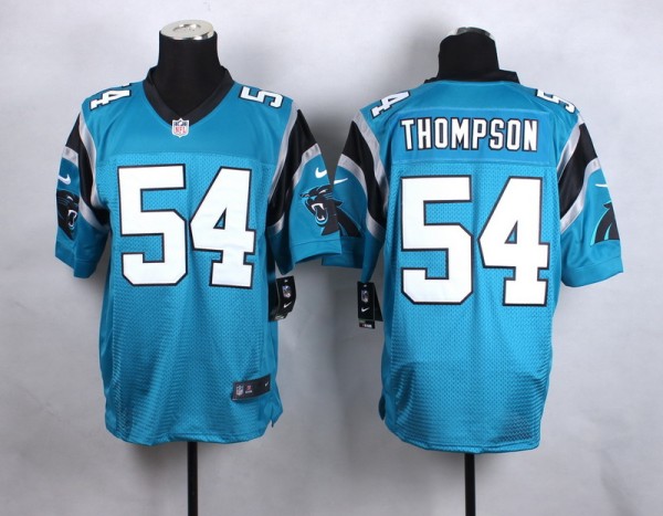 Nike Carolina Panthers #54 Thompson Blue Elite Jersey