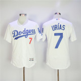 MLB Los Angeles Dodgers #7 Urias White Elite Jersey