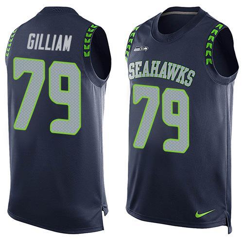 NFL Seattle Seahawks #79 Gilliam Blue Limited Tank Top Jersey