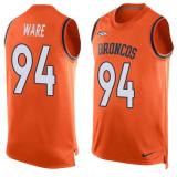 NFL Denver Broncos #94 Ware Orange Limited Tank Top Jersey