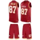 NFL Jersey Kansas City Chiefs #87 Travis Kelce Red Tank Top Suit