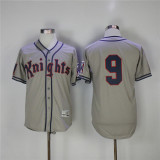 MLB Baseball Movie Knights #9 Grey Jersey