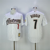 MLB Houston Astros #7 Biggio White Throwback Jersey