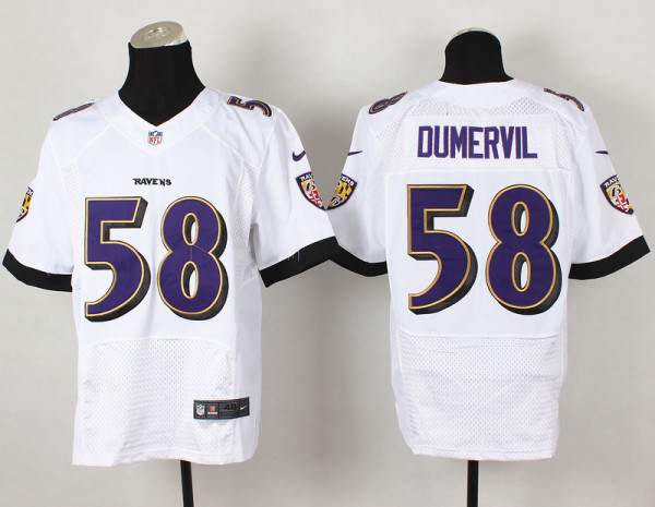 Nike Baltimore Ravens #58 Dumervil Black Elite Jersey